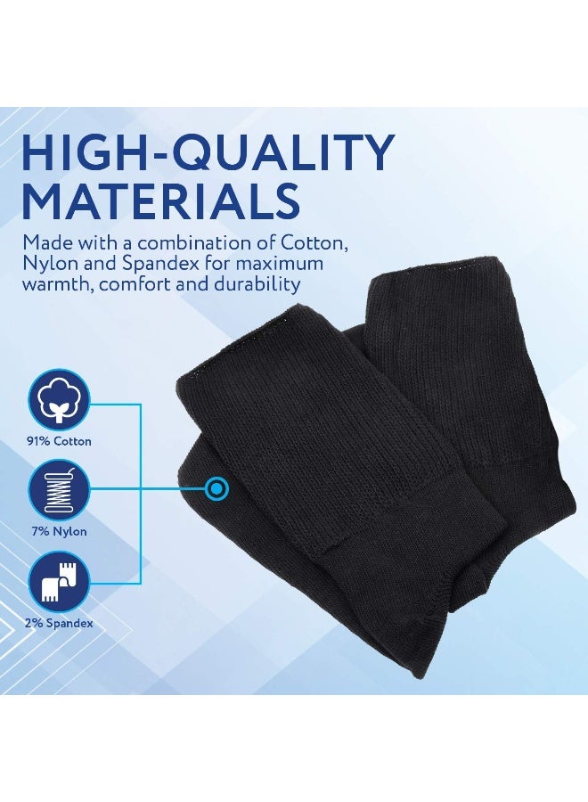 IMPRESA IMPRESA Extra Wide Socks for Men and Women - 2 Pairs - Ideal for Lymphedema, Swollen Feet, Legs, and Calves - Great as Bariatric Hospital Socks or Cast Socks - Stretches up to 30 Inches (Black)  - Image 5