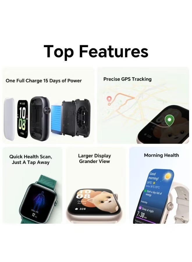 Honor Choice HONOR Watch 5 Smartwatch, 1.85 Inch AMOLED Display Smart Watch Men Women, 15 Days Battery Life, GPS - Image 2