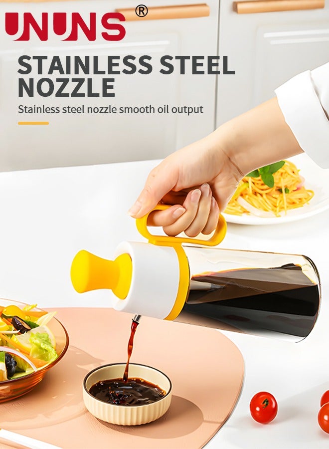 يو إن يو إن أس Oil Dispenser Bottle,Dropper Measuring Oil Dispenser Bottle 500ml With Silicone Brush 2 In 1,For Kitchen Cooking,Frying,Baking,BBQ Pancake,Air Fryer,Marinating - Image 2