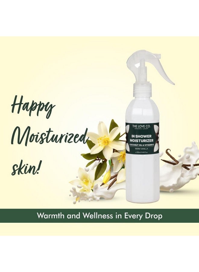 THE LOVE CO. The Love Co Warm Vanilla Inshower Moisturizer For Dry Skin Antiblemish Even Skin Tone 100% Natural Nongreasy Formula Suitable For All Skin Types Luxurious Skincare 250Ml - Image 2