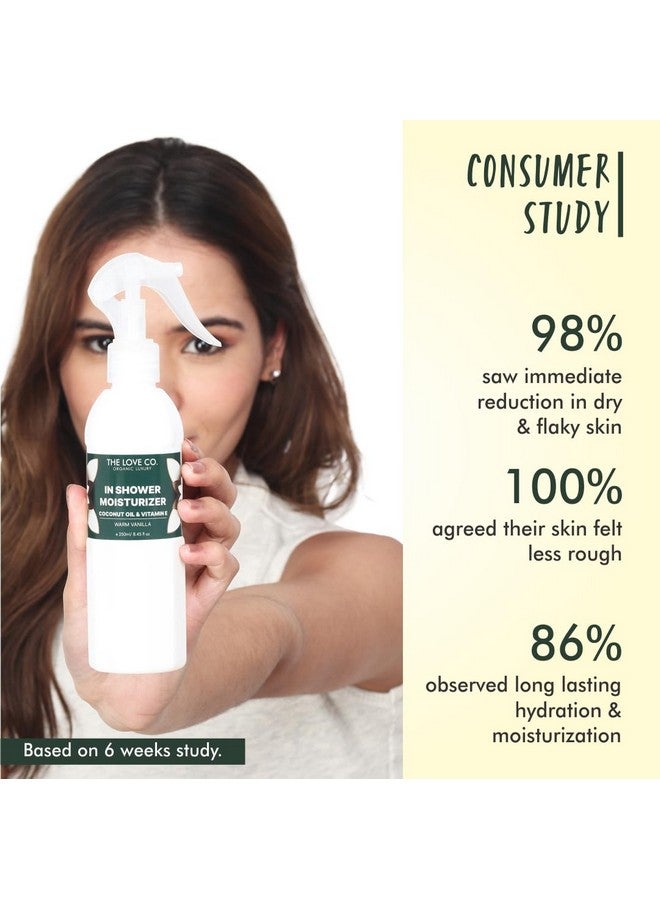 THE LOVE CO. The Love Co Warm Vanilla Inshower Moisturizer For Dry Skin Antiblemish Even Skin Tone 100% Natural Nongreasy Formula Suitable For All Skin Types Luxurious Skincare 250Ml - Image 4