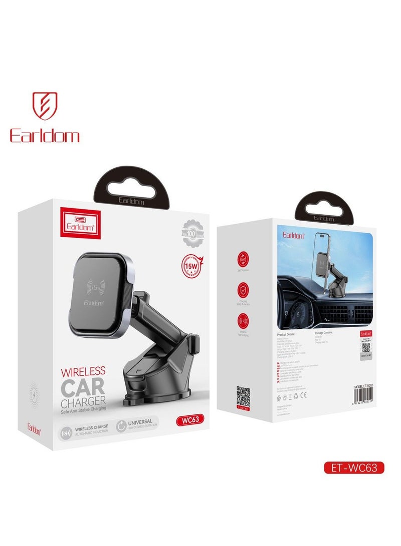 Earldom Wireless Car Charger Safe and Stable Charging ET-WC63