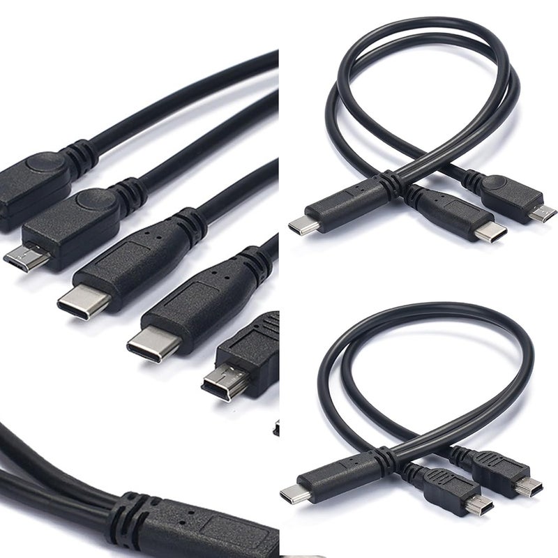 30cm Type C to 5Pin Splitter Charging Cable Optional for Smartphones Tablets Earphones and Small Appliances USB C Power Splitter Cable - Image 2
