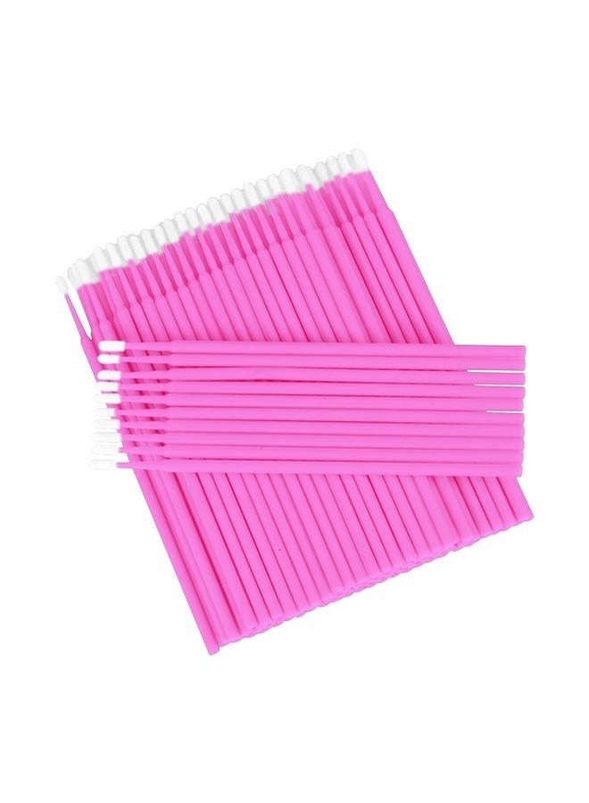 CREHODEC 100 Pcs Micro Applicators Brushes, Micro Buds for Eyelashes, Disposable Eyelash Extension Brush for Eyelash Extensions (100PCS, Pink) - Image 1