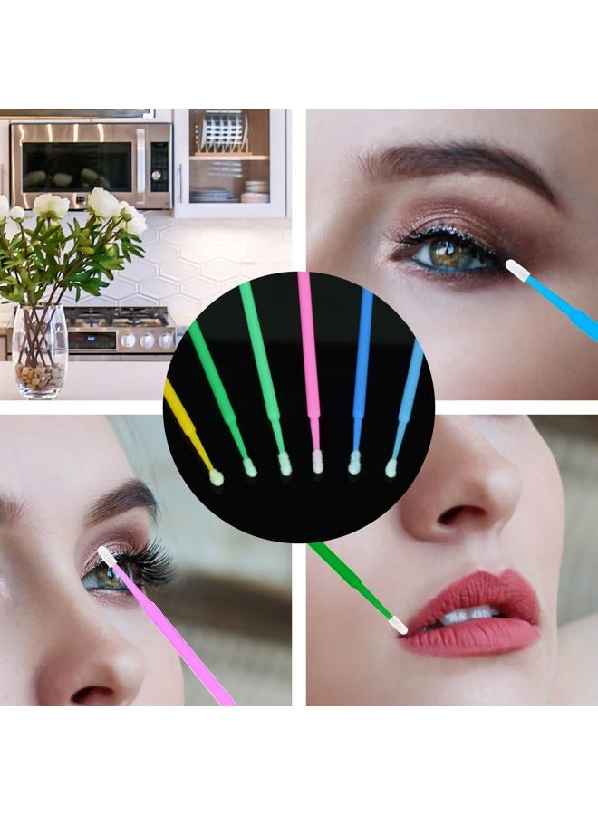 CREHODEC 100 Pcs Micro Applicators Brushes, Micro Buds for Eyelashes, Disposable Eyelash Extension Brush for Eyelash Extensions (100PCS, Pink) - Image 2