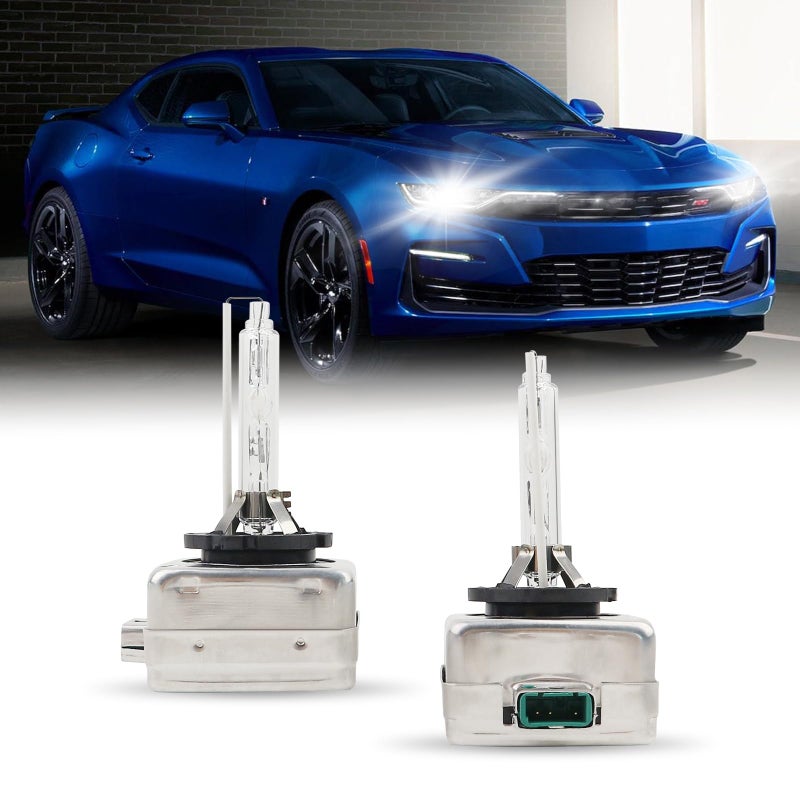 D3S Xenon HID Headlight Bulbs 6000K Cool White 35W Compatible with 20142021 Chevy Camaro 20142019 Chevy Corvette D3S C1 Replacement BiXenon Lights Headlamps Projector Lights Pack of 2