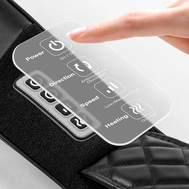 Blueelf Shiatsu Electric Neck Back Massager Pillow 3D Kneading with Heat for Shoulder, Lower Back, Foot, Leg Muscles Pain Relief Relax in Car Office and Home (Black) - Image 4