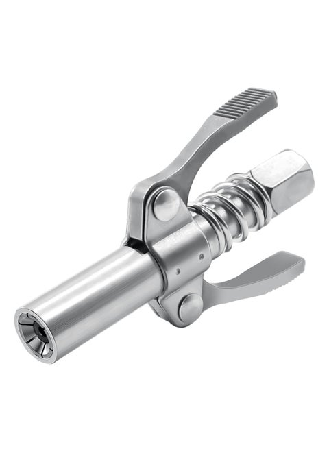 Grease Gun Coupler Double Handle Quick Lock Release Grease Tips Ends Couplers Rated 10000 PSI Compatible with All Grease Guns 18 NPT Fittings 1PC