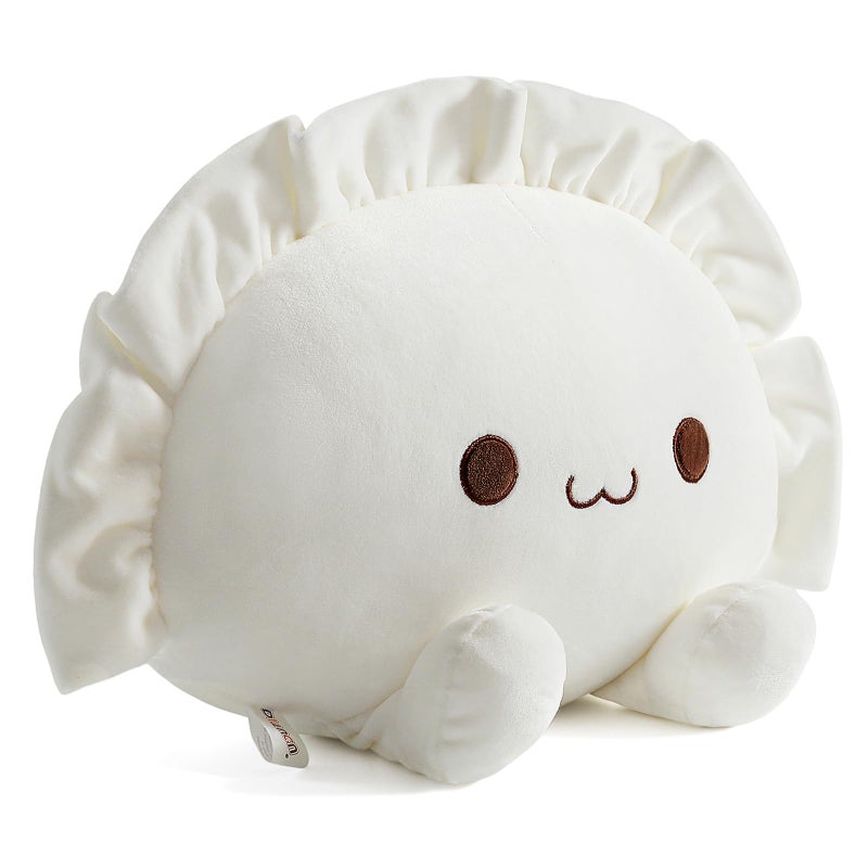 Ditucu Cute Dumpling Plush Pillow Funny Food Soup Stuffed Animal Plushies Toys Soft Hugging Gifts for Kids White 8 inch - Image 1