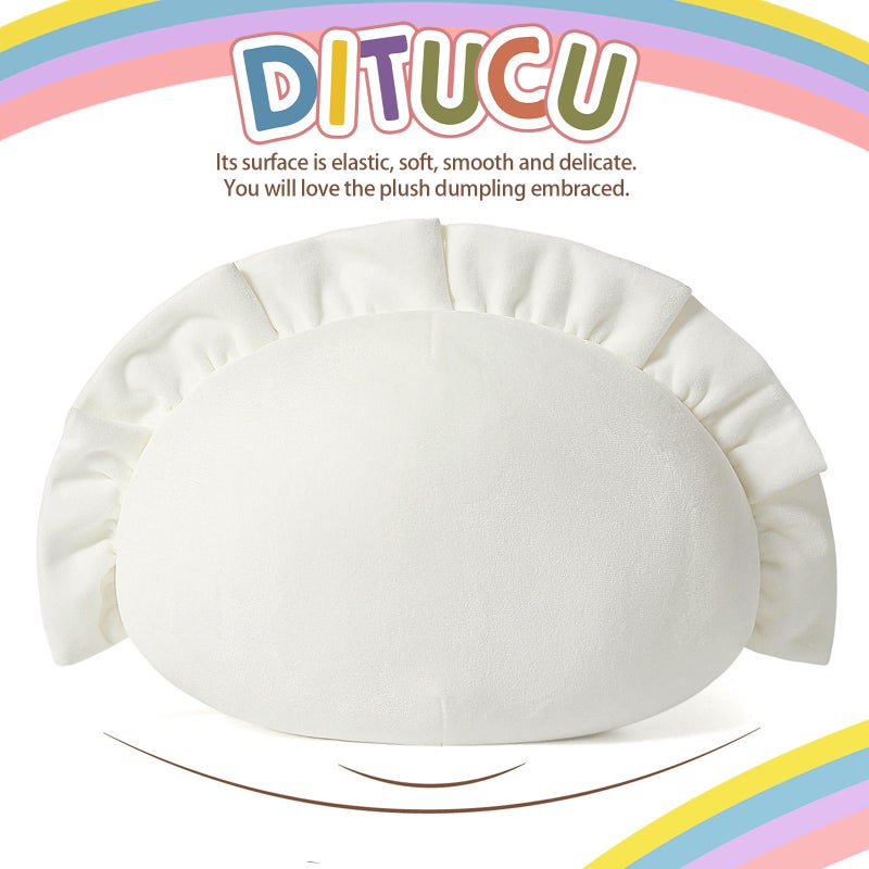 Ditucu Cute Dumpling Plush Pillow Funny Food Soup Stuffed Animal Plushies Toys Soft Hugging Gifts for Kids White 8 inch - Image 5