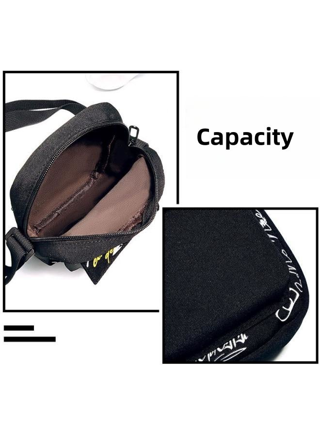 حقيبة كروس عصرية للجنسين، حقيبة كتف للرجال/النساء متباينة، حقيبة كتف، حقيبة جانبية، حقيبة حمل، حقيبة هاتف للركاب اليومي/الحرم الجامعي، حقيبة صغيرة للفتيات/الأولاد/المراهقين/الطلاب - Image 5