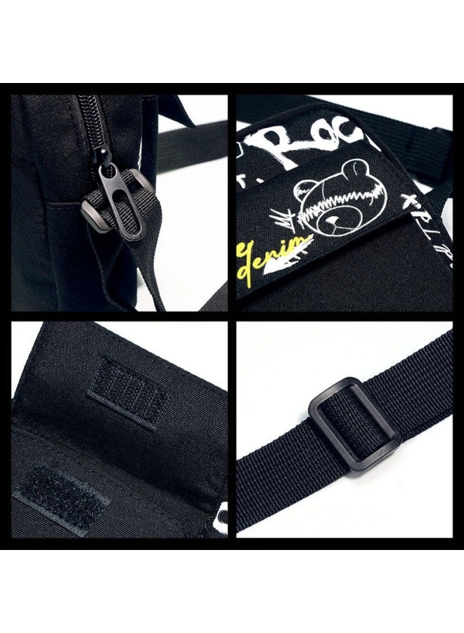 حقيبة كروس عصرية للجنسين، حقيبة كتف للرجال/النساء متباينة، حقيبة كتف، حقيبة جانبية، حقيبة حمل، حقيبة هاتف للركاب اليومي/الحرم الجامعي، حقيبة صغيرة للفتيات/الأولاد/المراهقين/الطلاب - Image 4