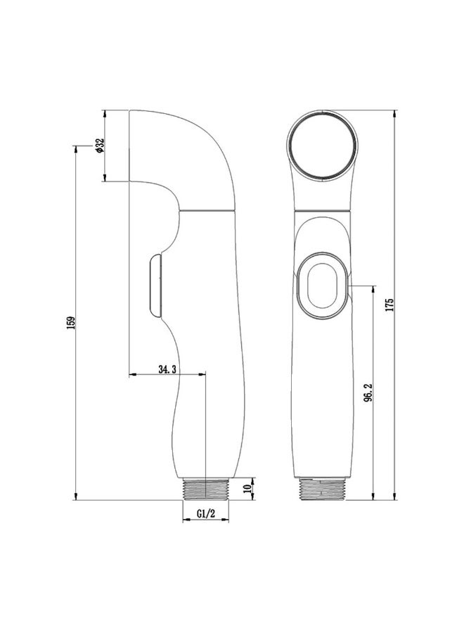 Milano Plus Chrome Telephone Shattaf Set - Classic Handheld Bidet Spray, Durable PVC Finish, Stylish Bathroom Accessory with 3-Year Warranty - Easy DIY Installation - Image 2