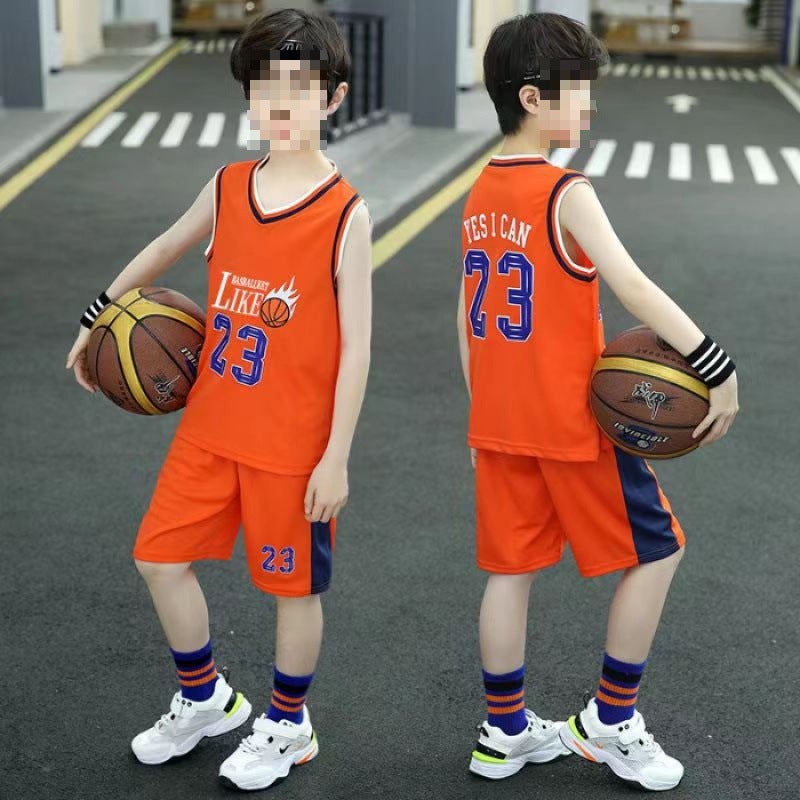 Boys Basketball Suit Suit Summer Thin 2023 New Children'S Sports Summer Clothes Children'S Vest Quick-Drying Clothes - Image 1