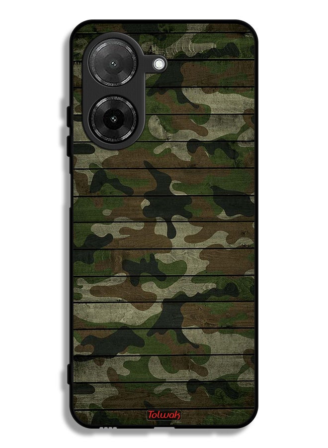 Tolwak Xiaomi Redmi A5 4G Protective Case Cover Camouflage Wooden Pattern - Image 1