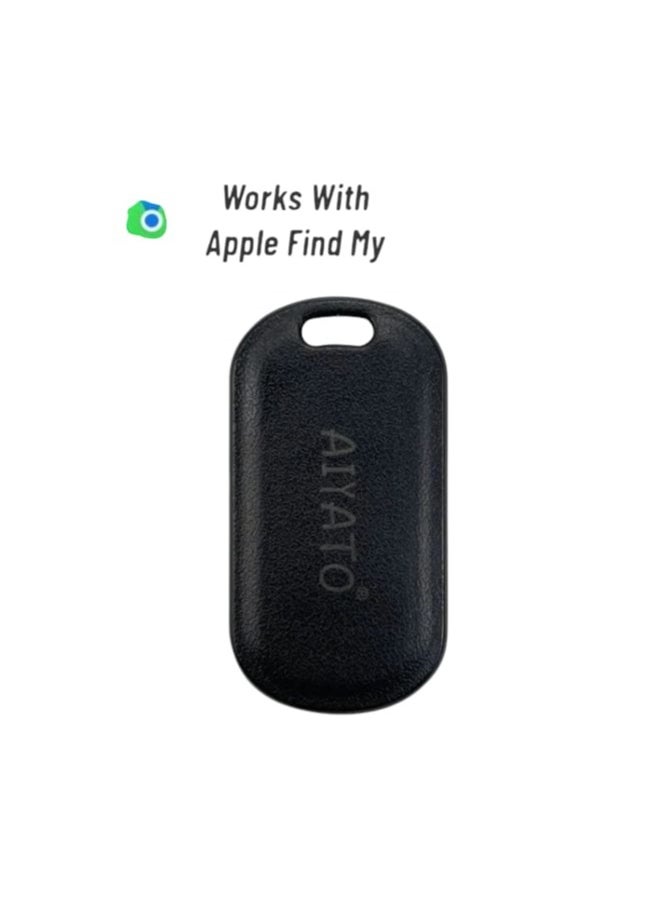 AIYATO  Key Finder Smart Bluetooth Tracker Item Finder Work with Apple Find My Item Locator Key Tracker Global Positioning Black  - Image 1