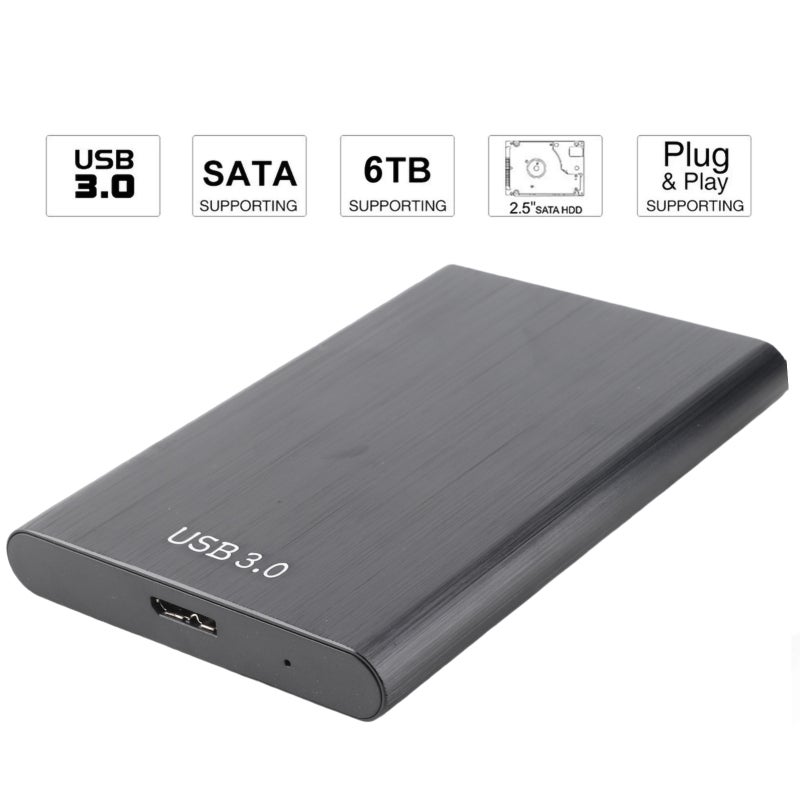 External SSD Enclosure USB 3.0 6Gbps Aluminum Alloy - Screw Fixed Design 2.5 Inch SATA SSD Case for 2TB Hard Drive - Image 4