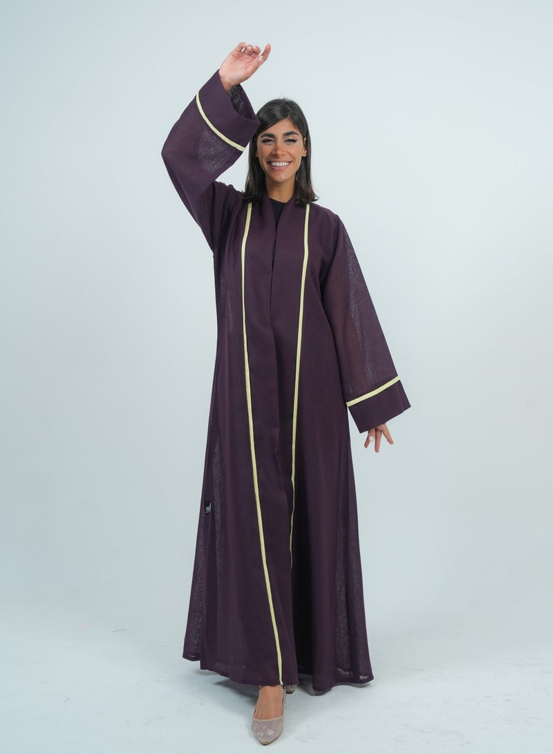 Rosette Abaya Embellishment Abaya with Wide sleeves - Image 1