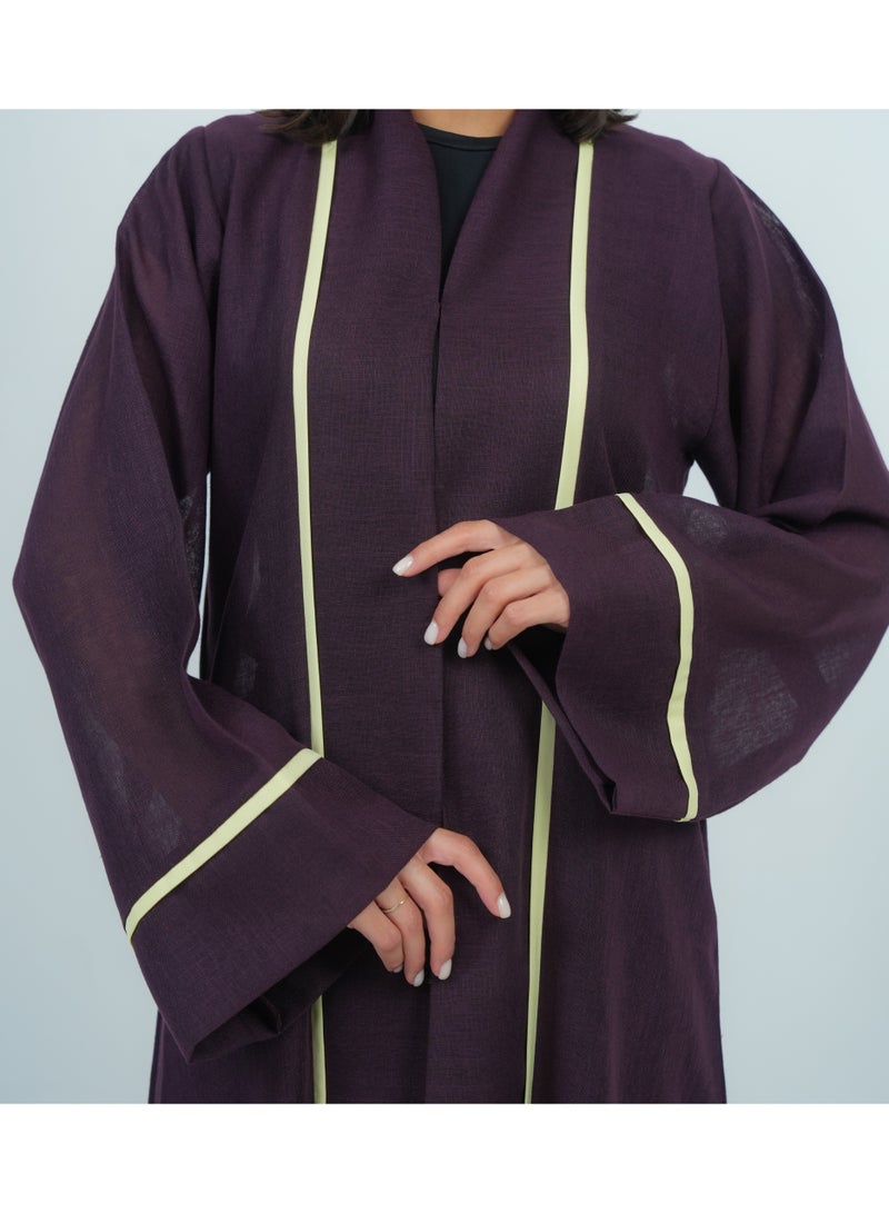 Rosette Abaya Embellishment Abaya with Wide sleeves - Image 2