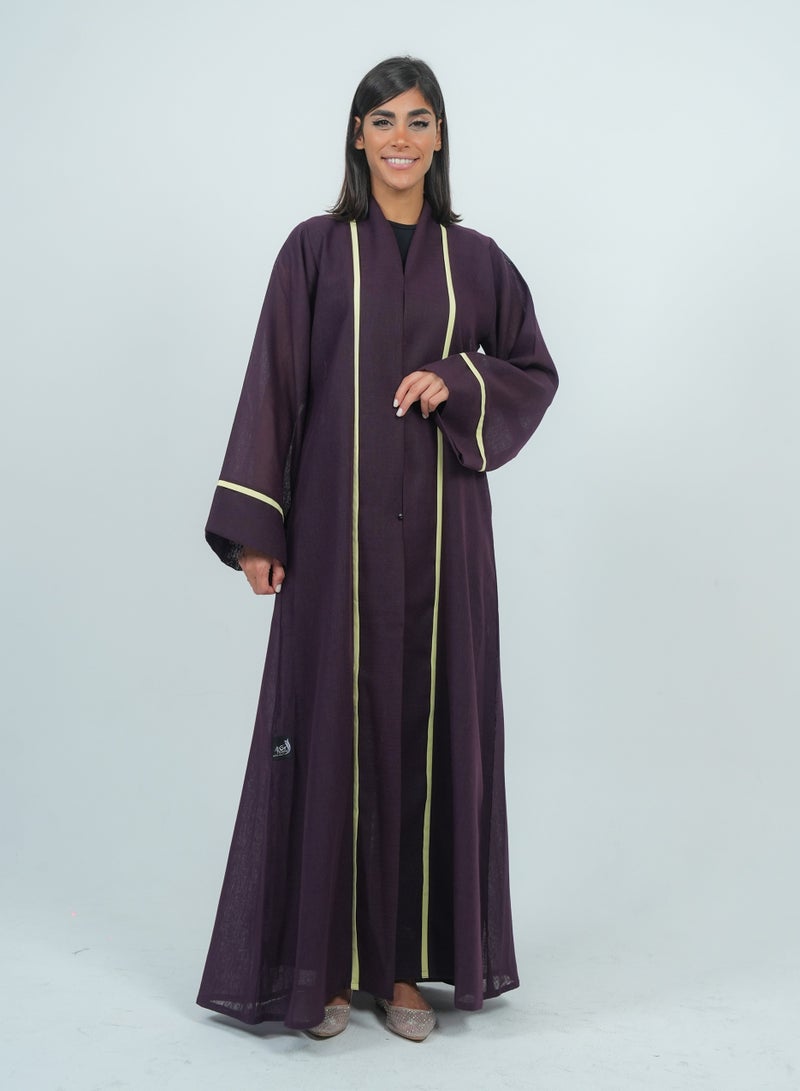 Rosette Abaya Embellishment Abaya with Wide sleeves - Image 4