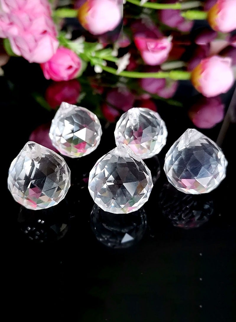 أملونج كريستال 8 قطعة شفافة الكريستال الكرة قوس قزح الإضاءة للزينة الزفاف أو الثريا - Image 4