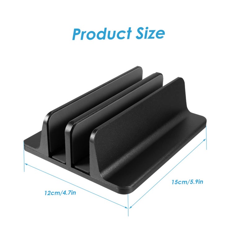 Aluminum Alloy Vertical Laptop Stand Sturdy Bracket for Desk Office Home Study Use - Image 3