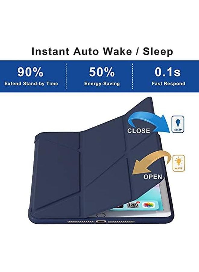 erorex - Origami Case For Ipad Mini 5 4 3 2 Ipad Mini Case 7.9 Inch 5 In 1 Multiple Viewing Angles Smooth Front Cover And Shockproof Soft Flexible Back Auto Sleep Wake Dark Blue - Image 1