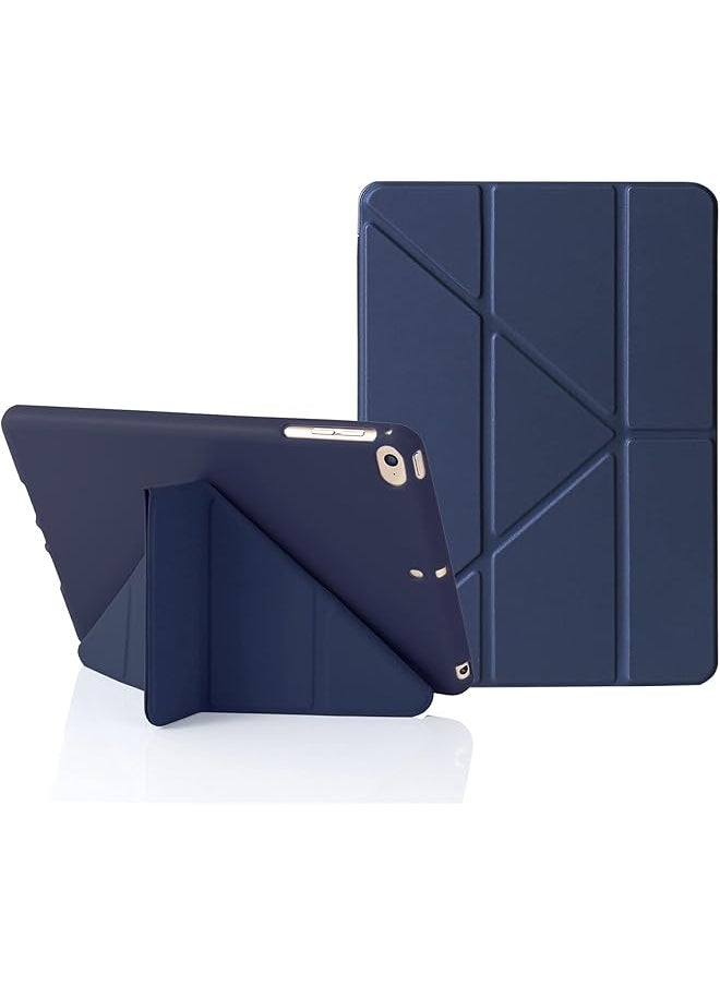 erorex - Origami Case For Ipad Mini 5 4 3 2 Ipad Mini Case 7.9 Inch 5 In 1 Multiple Viewing Angles Smooth Front Cover And Shockproof Soft Flexible Back Auto Sleep Wake Dark Blue - Image 1