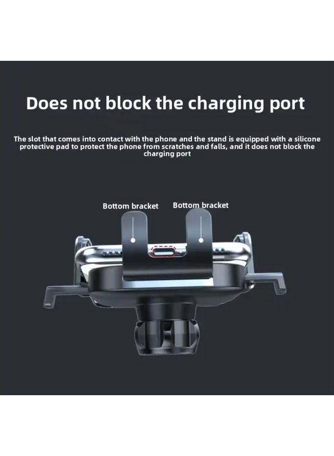 Black 2 In 1 Car Dashboard Phone Holder Strong Suction Cup Adjustable Vertical Horizontal - Image 5