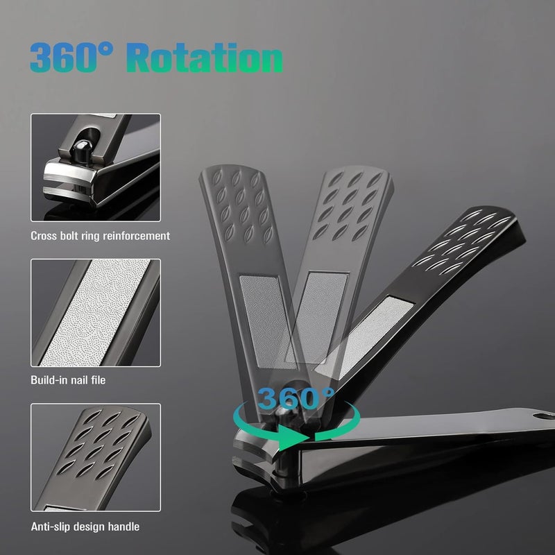 FVION Stainless Steel Nail Clippers, Professional Nail Clippers and Nail File, Perfect for Men and Women - Image 4