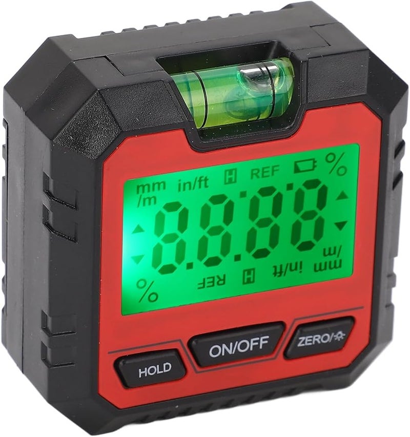 Digital Angle Finder Electronic Protractor Magnetic Level Box Red for Woodworking Auto Repair - Image 4