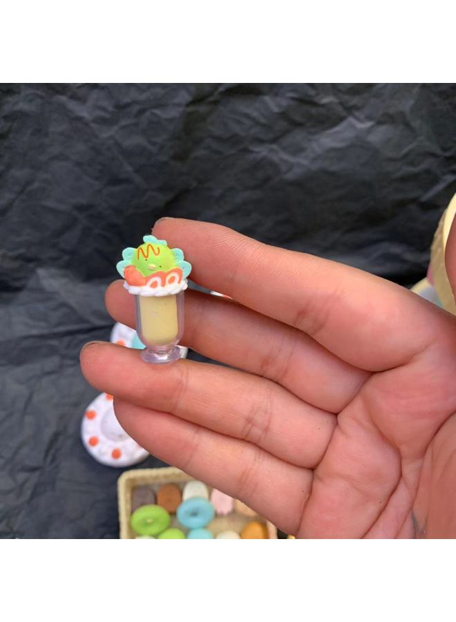 Genuine Bulk Goods San-x Food And Play Daily Order Mini Corner Biological Decoration Play House Toy Mini With Steel Seal-Color:A Full Version Of Matcha Original Drink  - Image 1