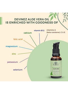 Devinez Aloe Vera Coldpressed Certified Oil 15Ml With Pump 100% Pure Natural Undiluted Therapeutic Grade For Skin Care Face Acne Scars Hair Care Moisturizer & Dark Circles  - Image 5