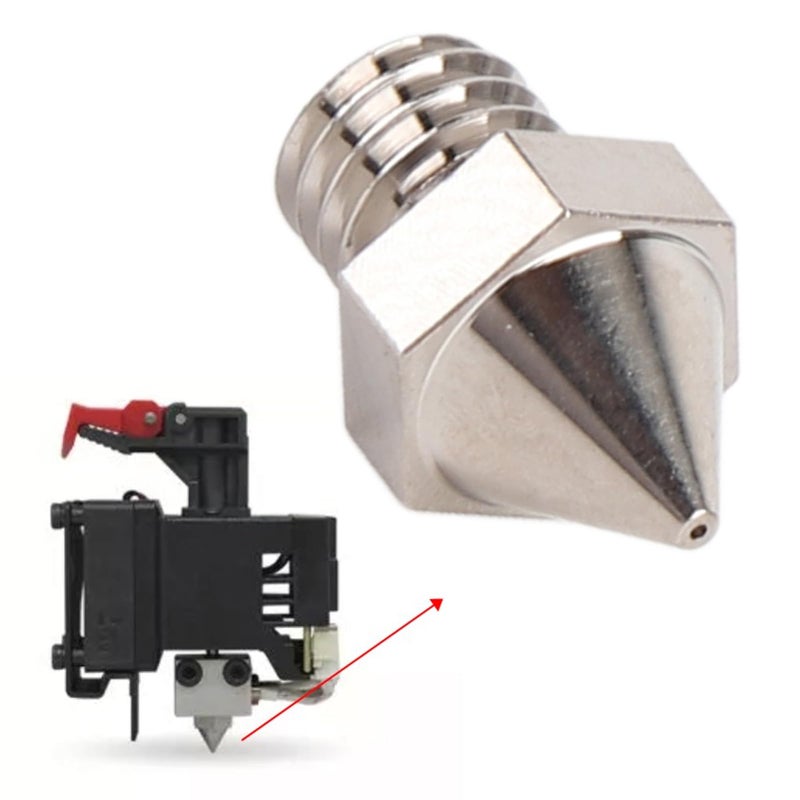 فوهة سبيكة مقواة 0.4 ملم مع طلاء النيكل للطابعة ثلاثية الأبعاد PLA ABS PETG PTU PP PC - Image 3