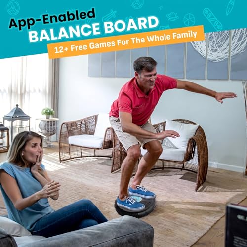 GoCube GoBalance Play Smart Balance Board Game with Bluetooth Motion Sensors Professional Wobble Board with 12 Interactive Games for Fun Balance training and Home Gym Workout - Image 3