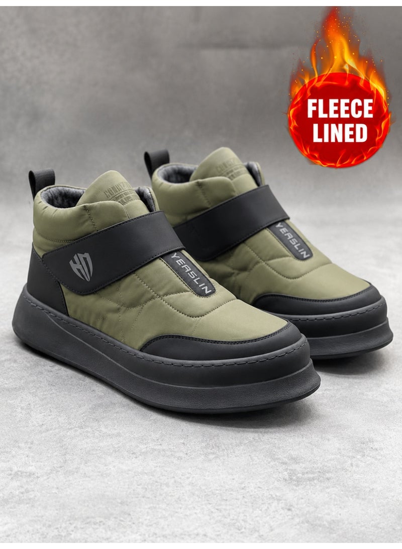 Men's Warm Winter Snow Boots - Waterproof Insulated Outdoor Hiking Shoes, Shock-Absorbing & Anti-Slip - Image 1