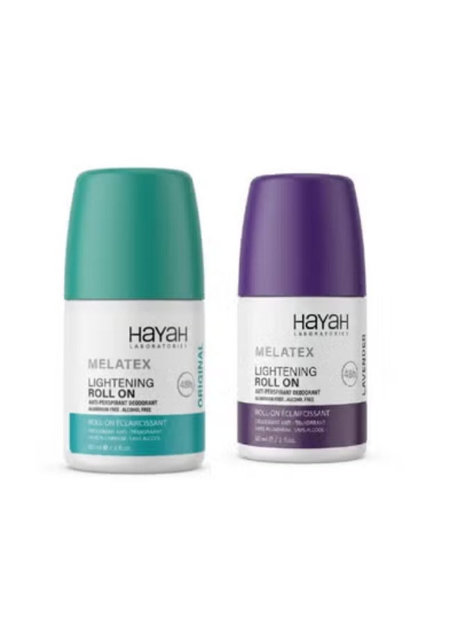 Hayah Melatex Lightening Roll On Lavender + Original 40 ML 1+1