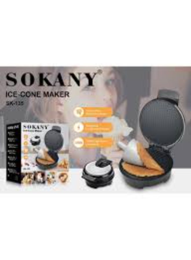 sokany Ice Cream Cone Maker/Rapid Heat/Non Stick Coating/1200W(SK-135) - Image 2