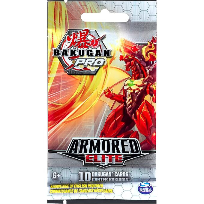 BAKUGAN Pro, Armored Elite Booster Pack with 10 Collectible Trading Cards, for Ages 6 and Up - Image 1