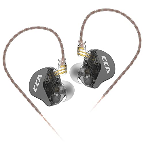 CCA CRA in Ear Monitor, Ultra-Thin Diaphragm Dynamic Driver IEM Earphones, Clear Sound & Deep Bass in Ear Headphones, Wired Gaming Earbuds with 2 Pin Detachable Cable for Singer Musicians Drummers - Image 1