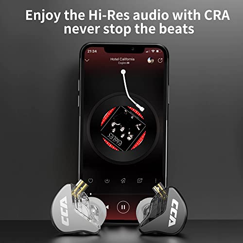 CCA CRA in Ear Monitor, Ultra-Thin Diaphragm Dynamic Driver IEM Earphones, Clear Sound & Deep Bass in Ear Headphones, Wired Gaming Earbuds with 2 Pin Detachable Cable for Singer Musicians Drummers - Image 5