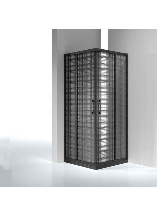 DANUBE HOME Milano Shower Cubicle â€“ Modern Glass Shower Enclosure with Sliding Doors | Space-Saving, Easy to Install, Waterproof Design for Contemporary Bathrooms - L 90  X W 90  X H 195 cm - Matt Black  - Image 2