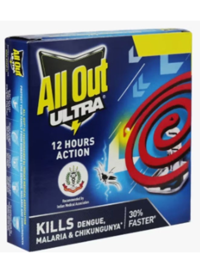 آل آؤٹ عبوة لفائف طارد البعوض All Out Ultra تدوم 12 ساعة - 14 لفة (10 + 4 مجاناً) مع حامل | حماية طويلة الأمد - Image 2