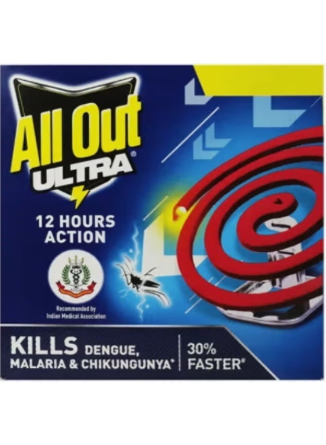 آل آؤٹ عبوة لفائف طارد البعوض All Out Ultra تدوم 12 ساعة - 14 لفة (10 + 4 مجاناً) مع حامل | حماية طويلة الأمد - Image 5