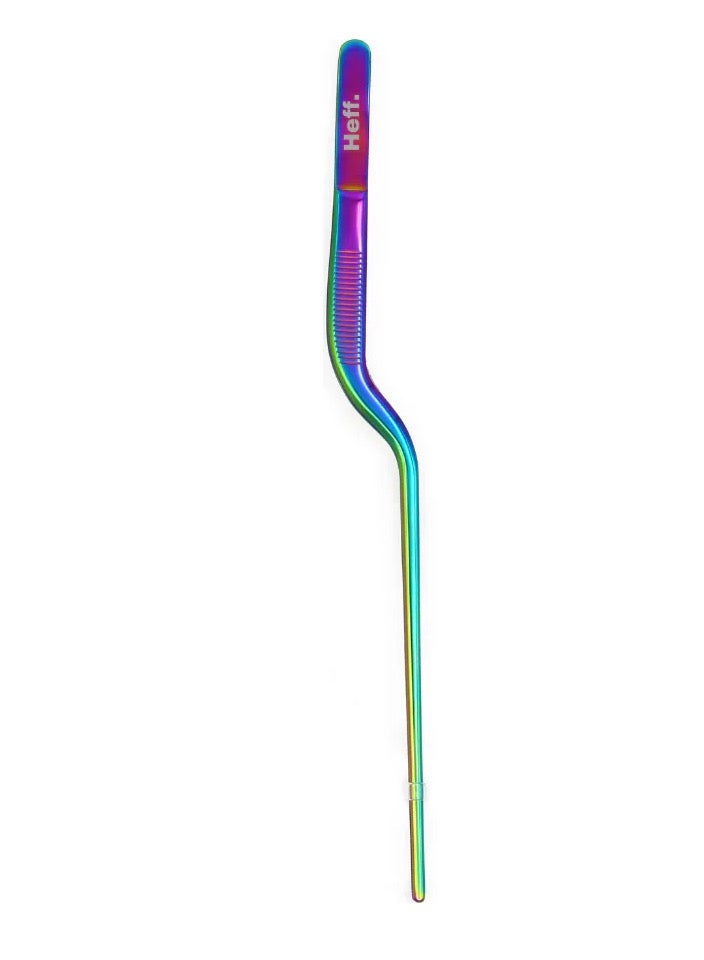 Heff 8’ inch Offset tweezer (Metallic Rainbow) - Image 1