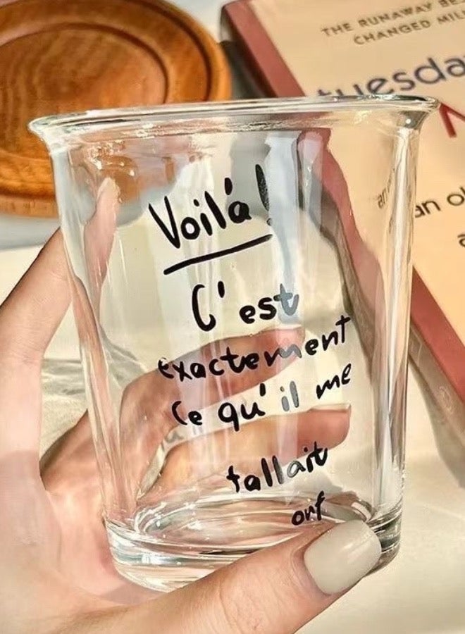 Lesha （Black words）10.15oz Coffee cup, Ice coffee cup, Water cup, Tea  cup, Ins glass - Image 1