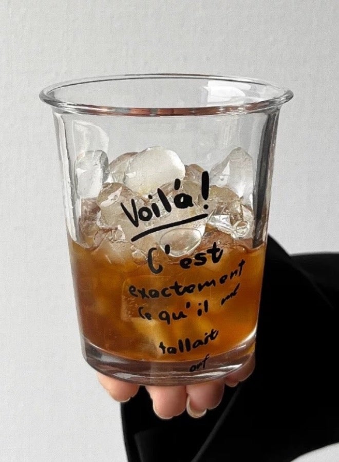 Lesha （Black words）10.15oz Coffee cup, Ice coffee cup, Water cup, Tea  cup, Ins glass - Image 3