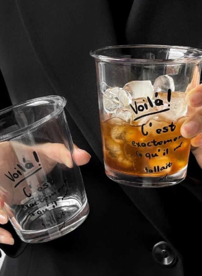 Lesha （Black words）10.15oz Coffee cup, Ice coffee cup, Water cup, Tea  cup, Ins glass - Image 4