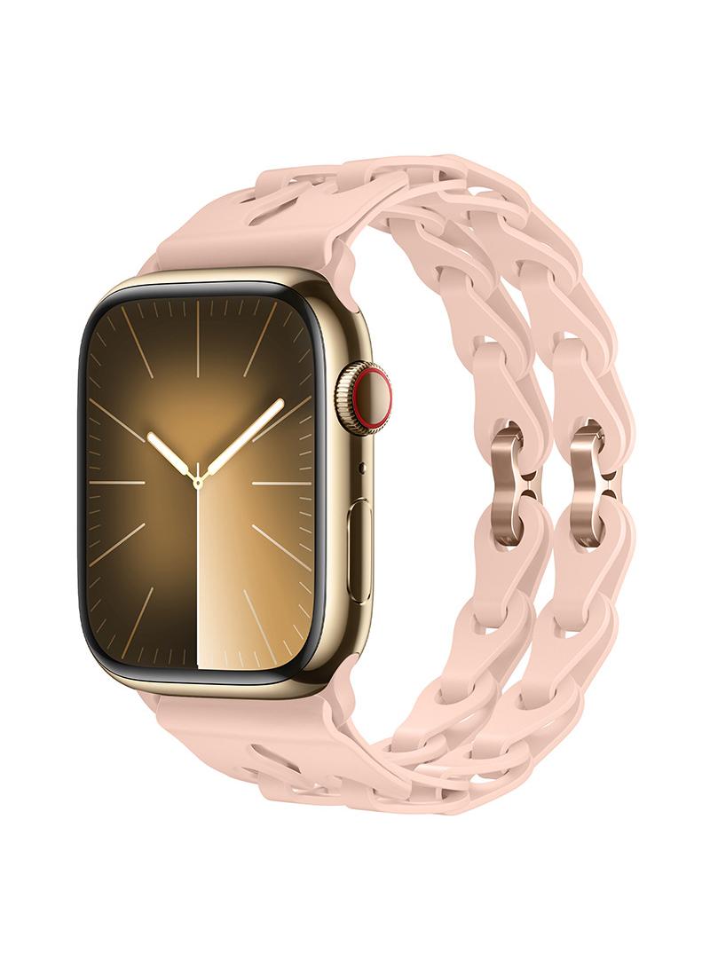 Y&D For Apple 42/44/45/49mm Fashion Hollow Silicone Bracelet Strap - Image 2