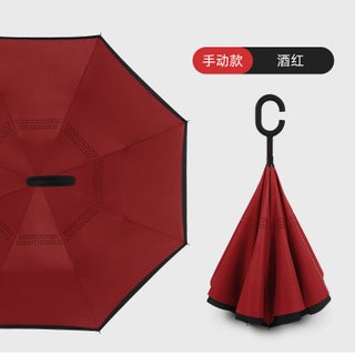 Hands-Free C-Handle Standable Reverse Umbrella Burgundy hand opening style - pzsku/ZE3E3B54FB92B68E20A95Z/45/1750436070/3dca16d2-148a-4168-8273-efe3cf8ae1bc